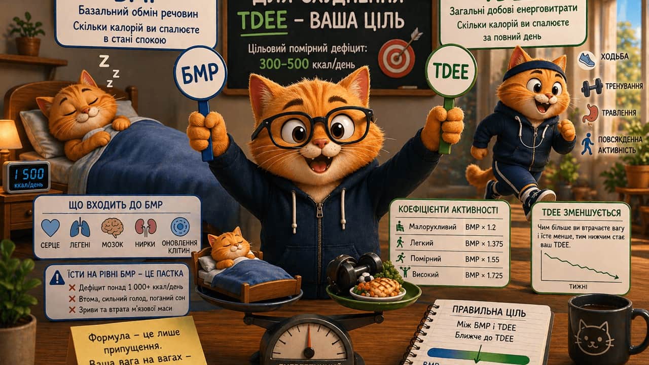 BMR проти TDEE: який показник важливий для схуднення